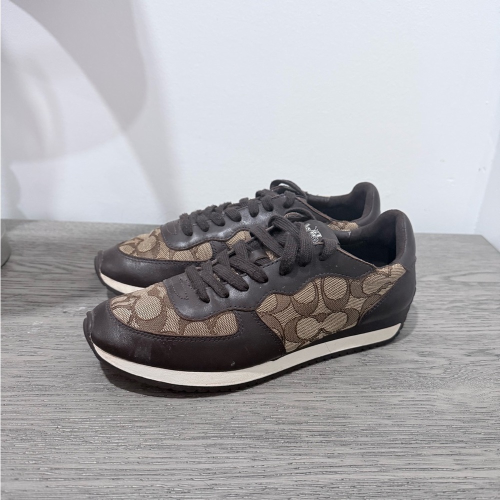 COACH SIGNATURE FARAH  BROWN WOMENS SNEAKER 7